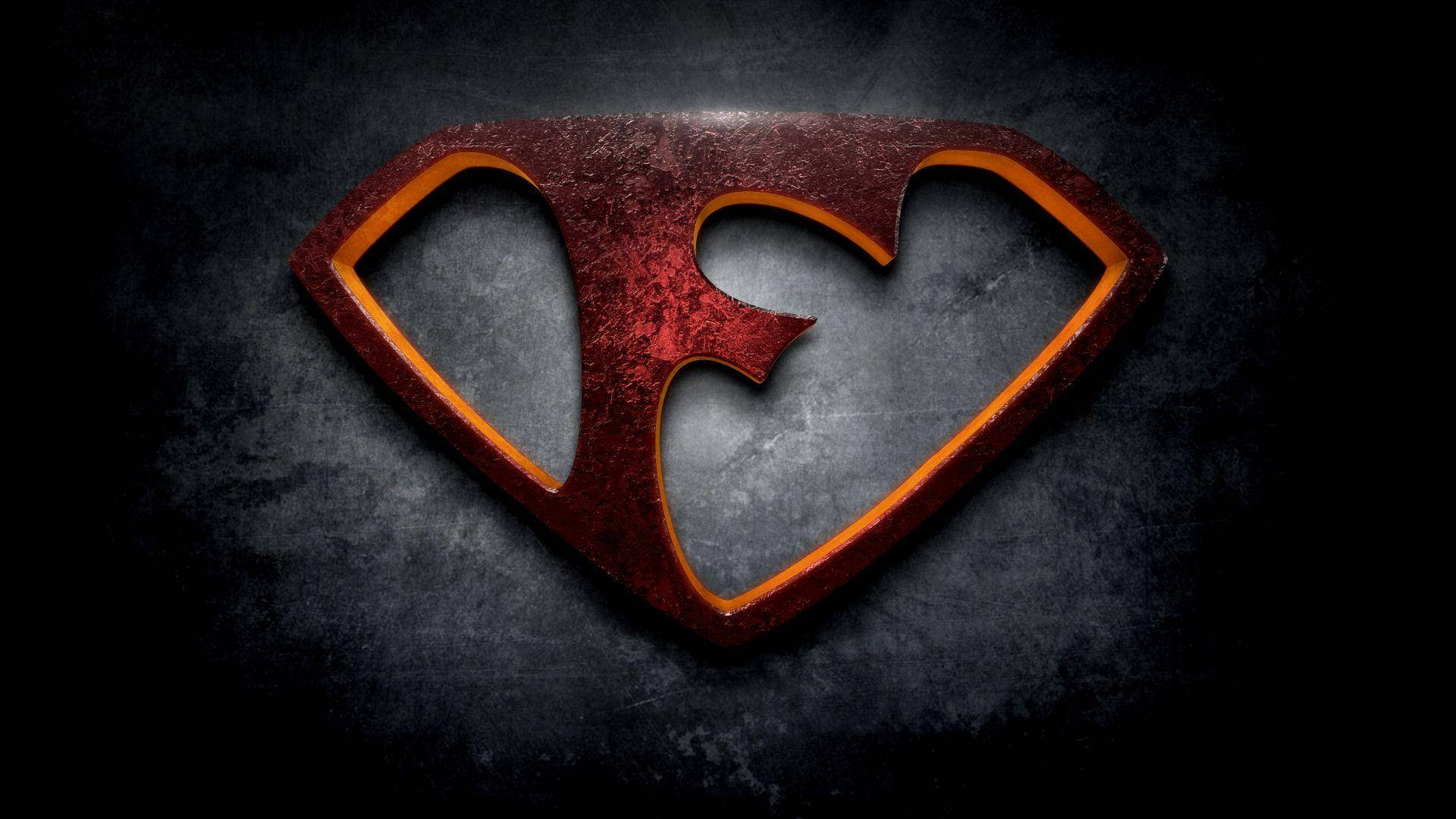 Letter F Superman Design Wallpaper