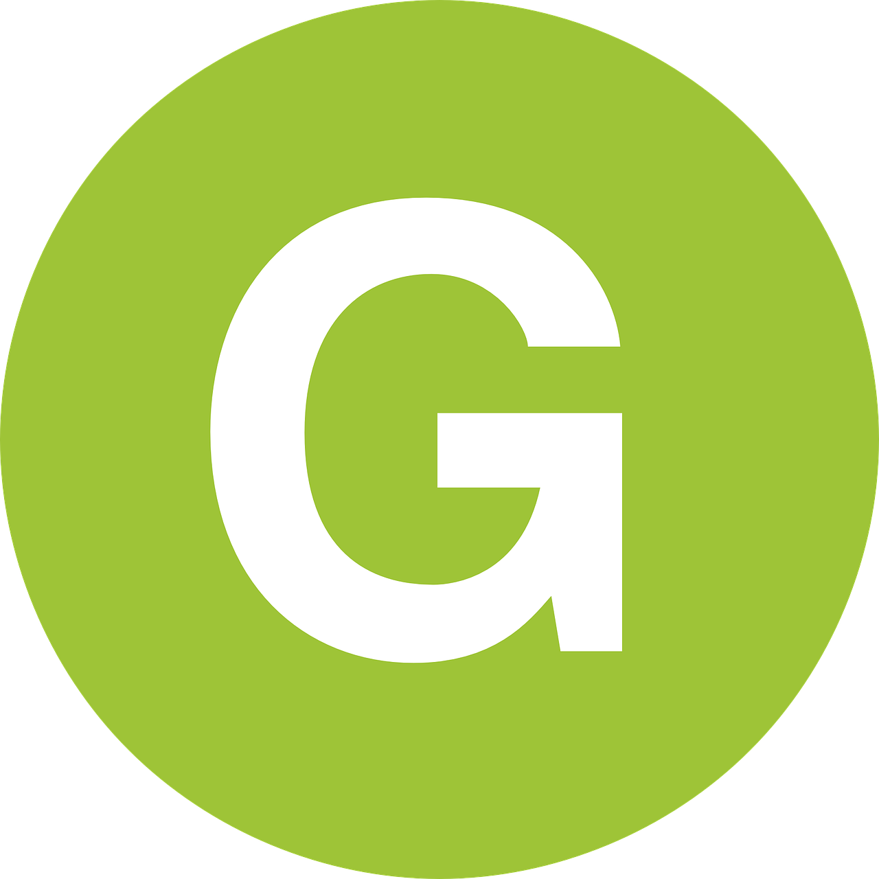 Letter G Green Circle PNG