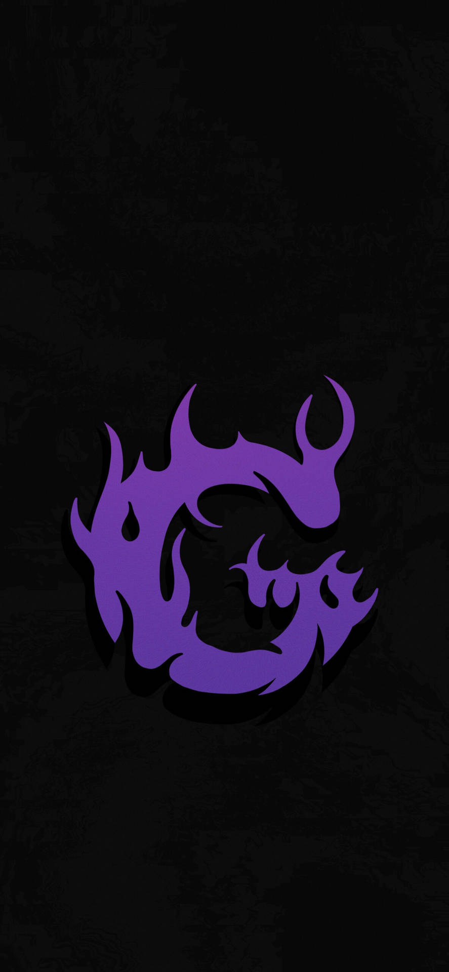 Letter G In Purple Flames Wallpaper