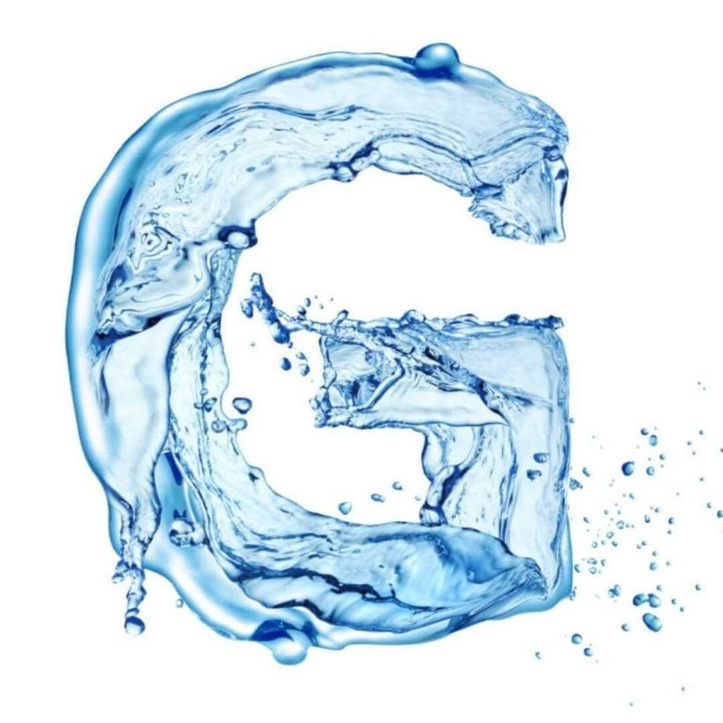 Letter G In Water Design Wallpaper
