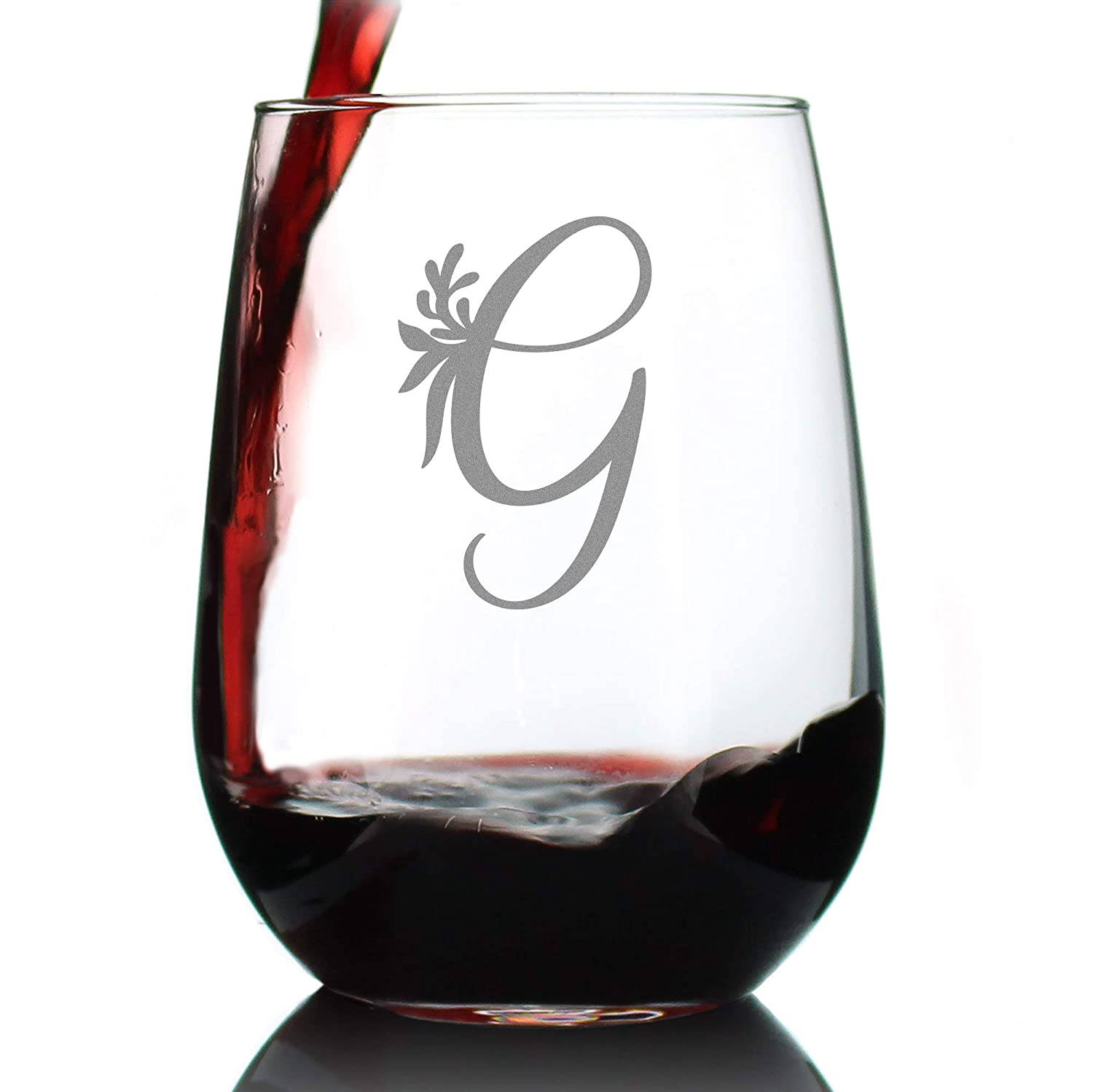 Letter G Wine Glass Design