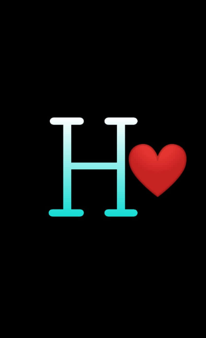 Letter H Love Graphic Wallpaper