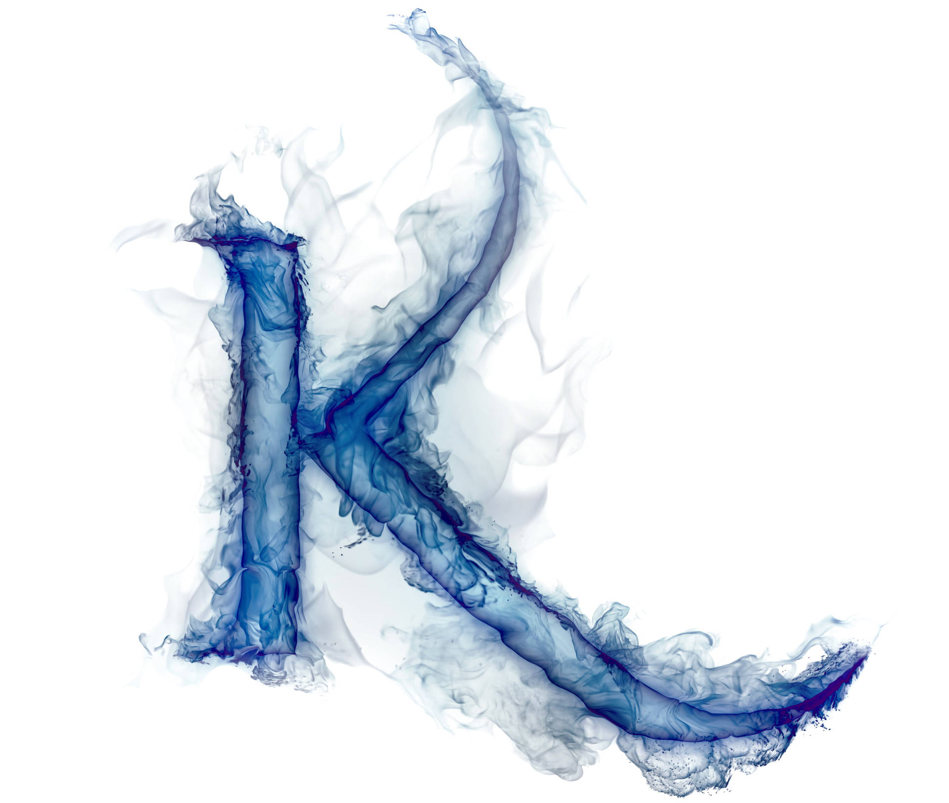 Letter K Blue Smoke Wallpaper