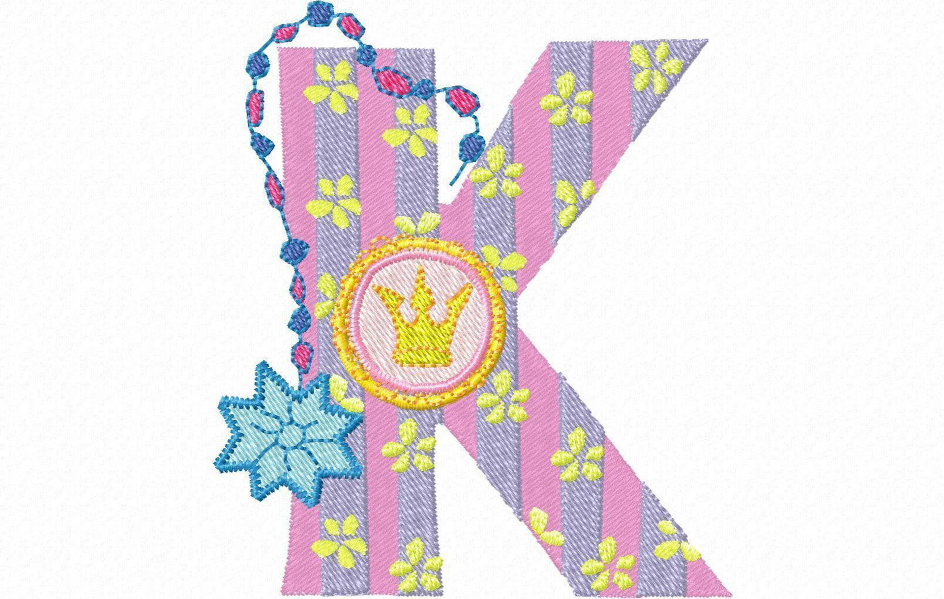 Cute Embroidered Letter K Wallpaper