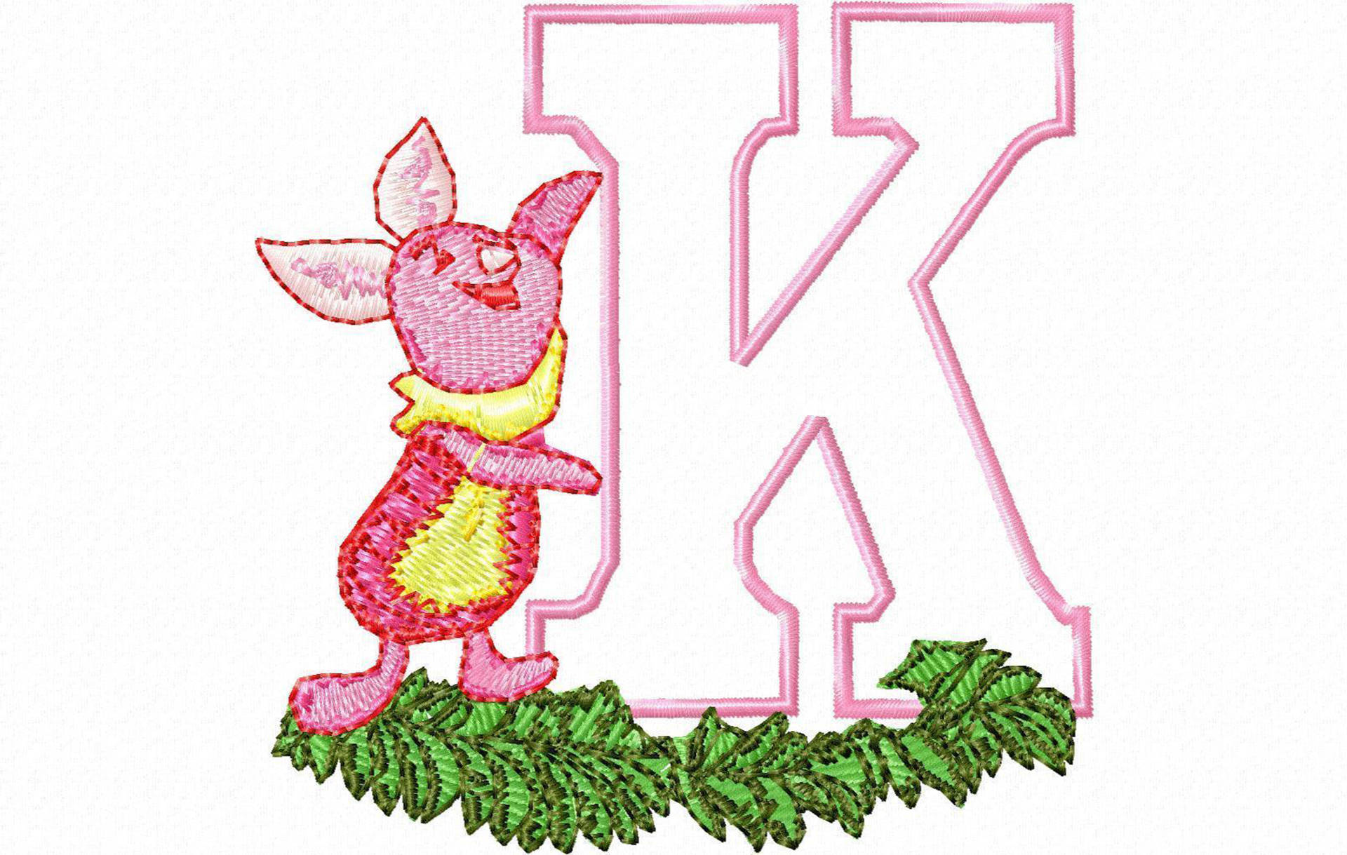 Letter K With Piglet Wallpaper