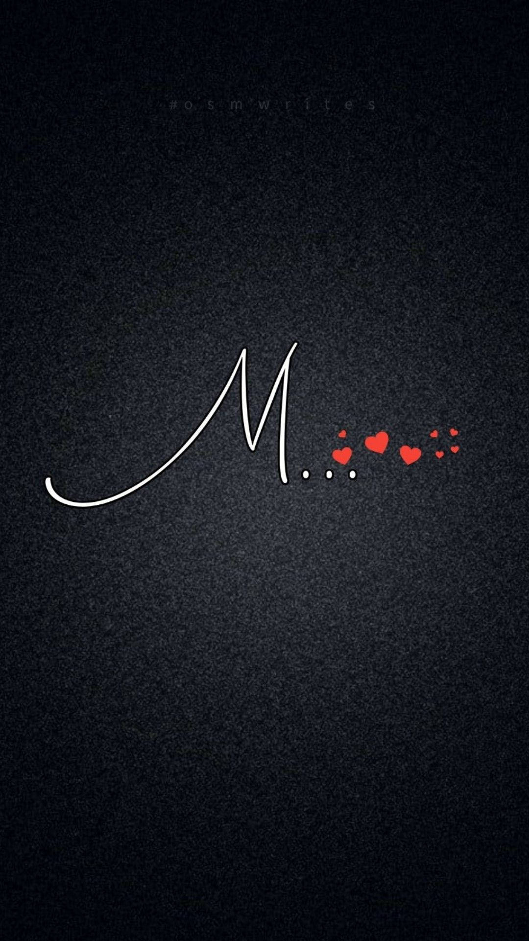 Letter M Alphabet With Hearts Picture