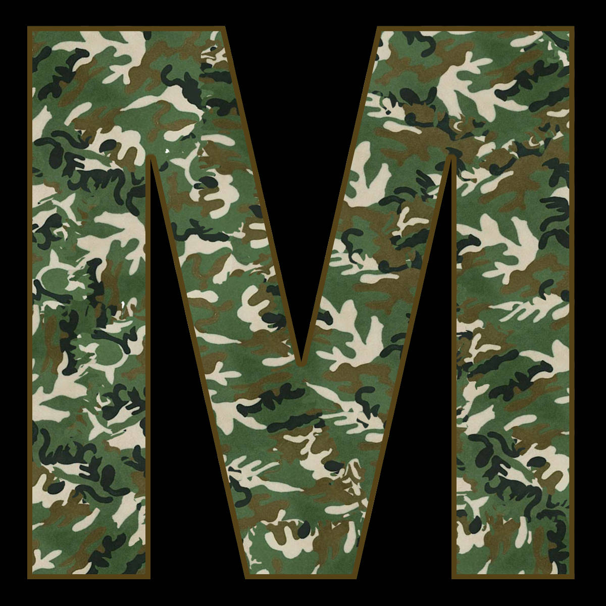 Letter M Camouflage Wallpaper