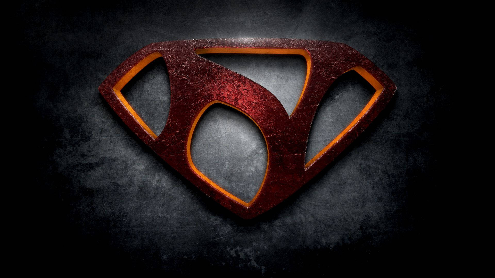 Letter N In Red Superman Logo Wallpaper