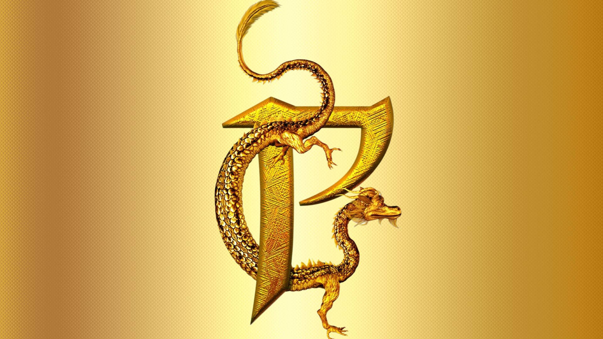 Letter P And Dragon Wallpaper