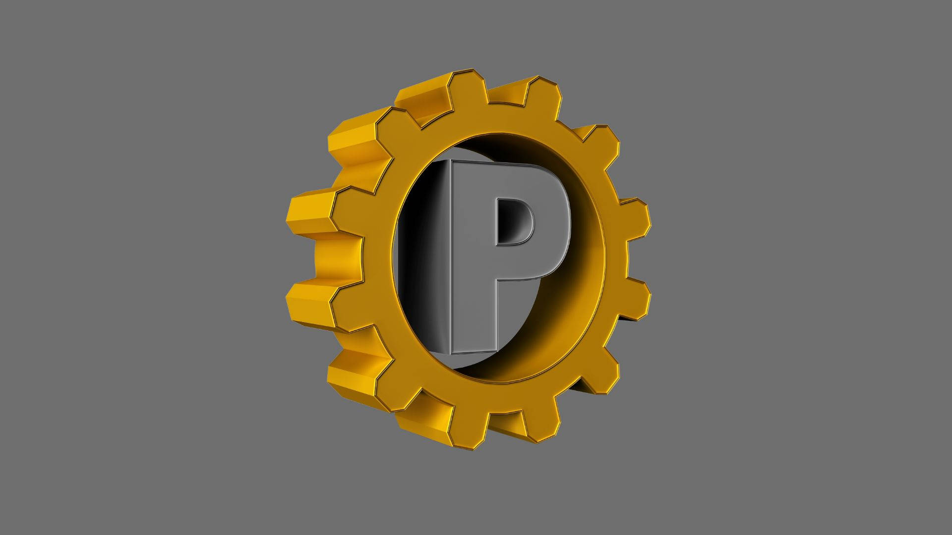 Letter P Gear Icon