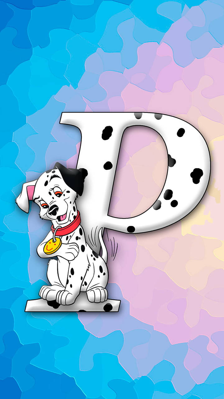Letter P With Dalmatian Dog