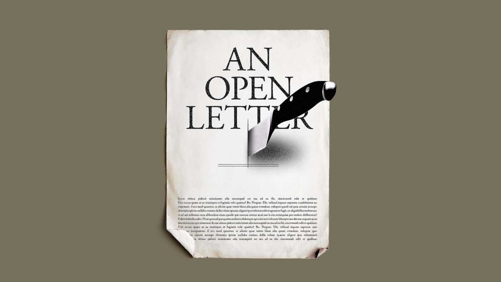 An Open Letter With A Pen
