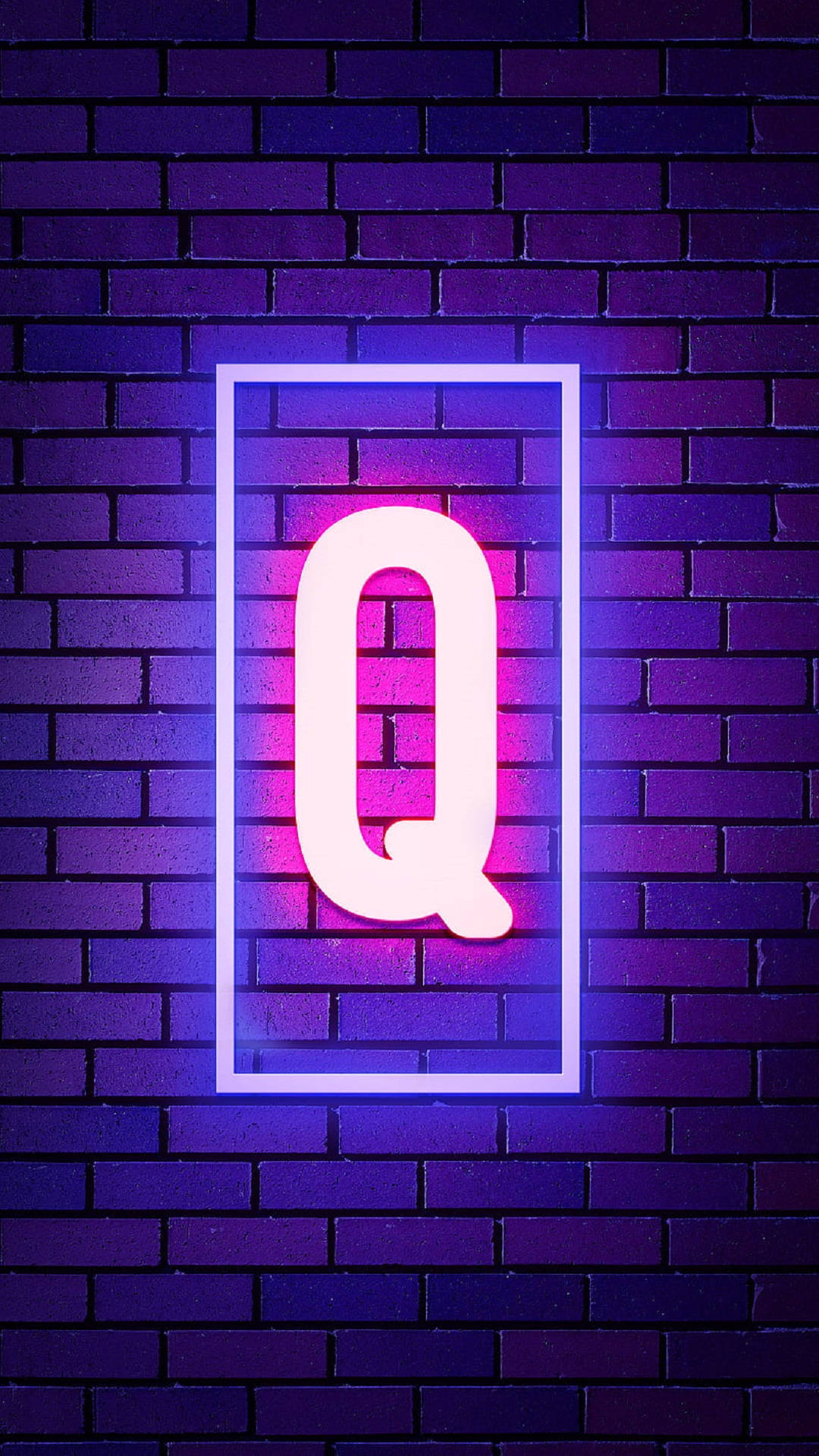 Letter Q In Purple Bricks Wallpaper