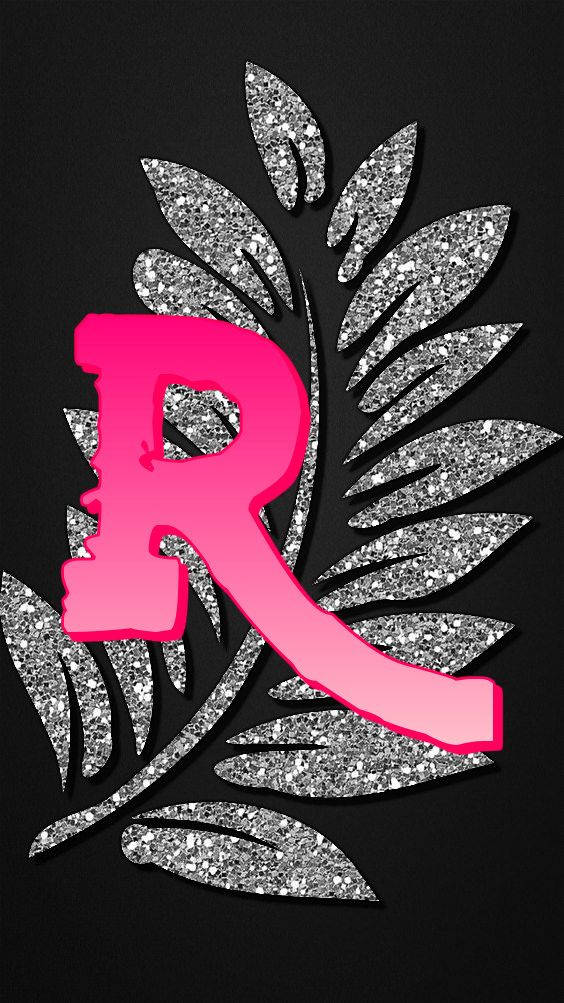 Letter R And Silver Glitters Wallpaper