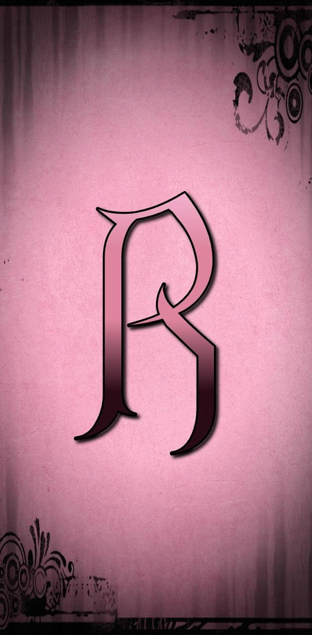 Letter R Black And Pink Wallpaper