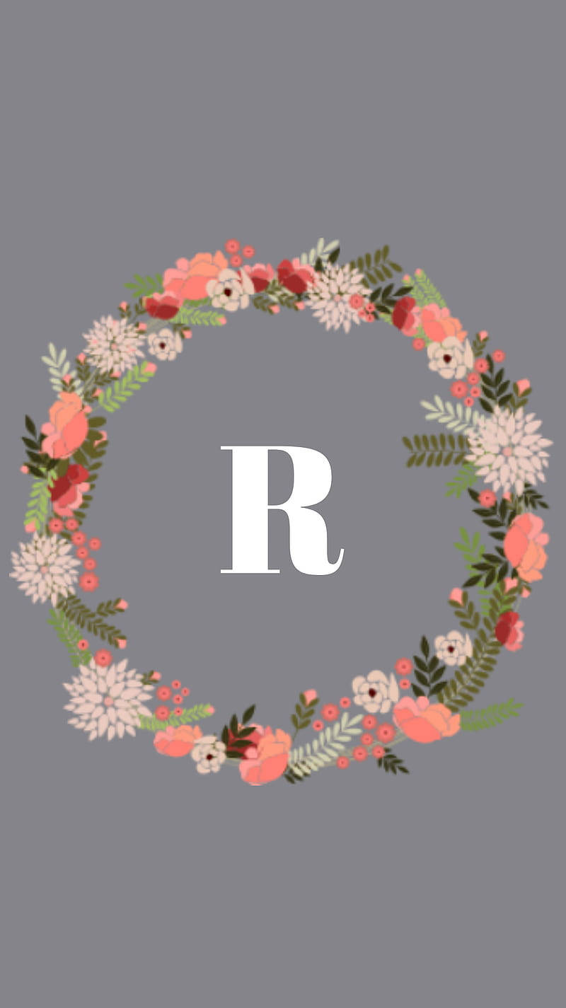 Letter R Flower Ring Wallpaper