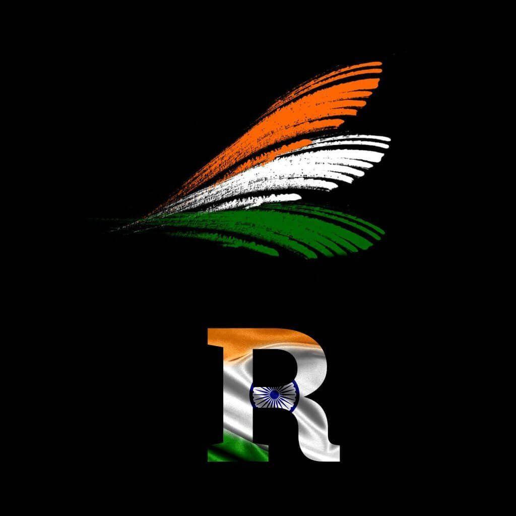Letter R Indian Flag Wallpaper