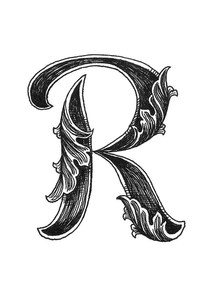Letter R Pen Drawing Wallpaper