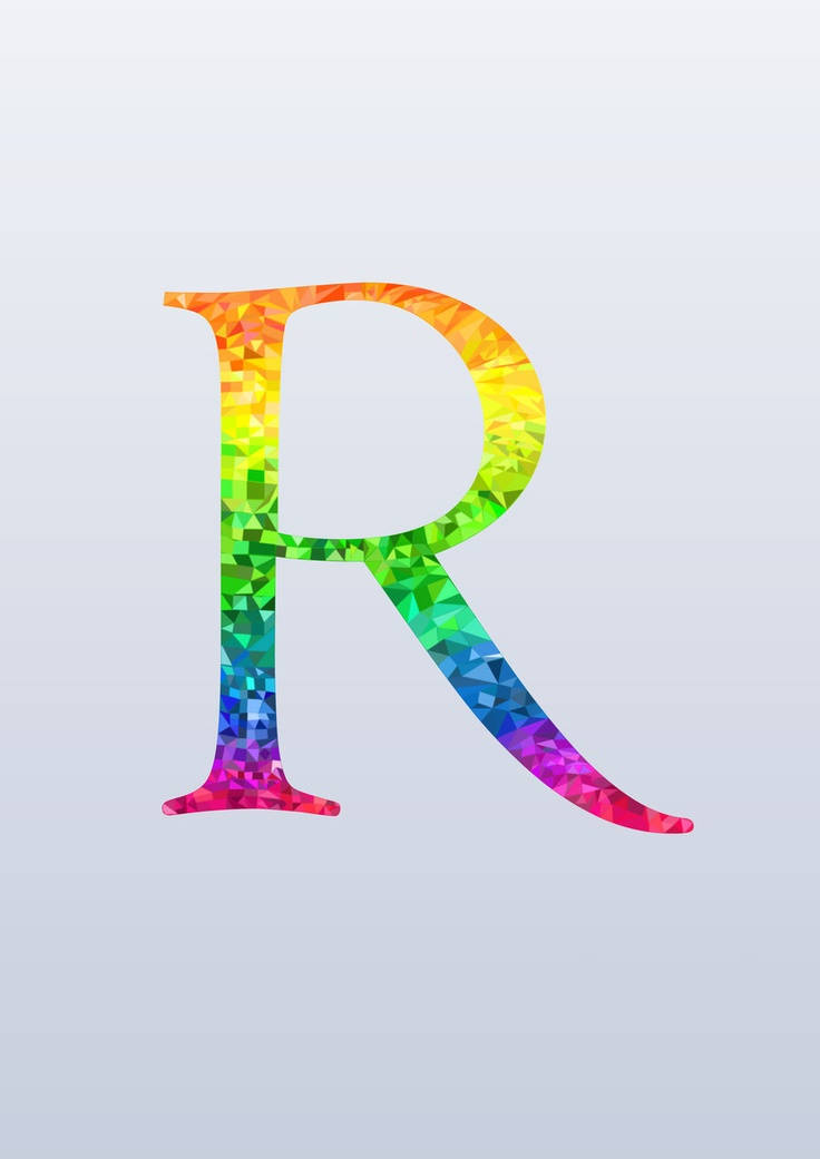 Letter R Rainbow Wallpaper