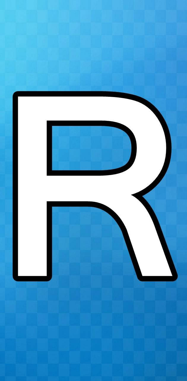 Letter R White And Blue Wallpaper