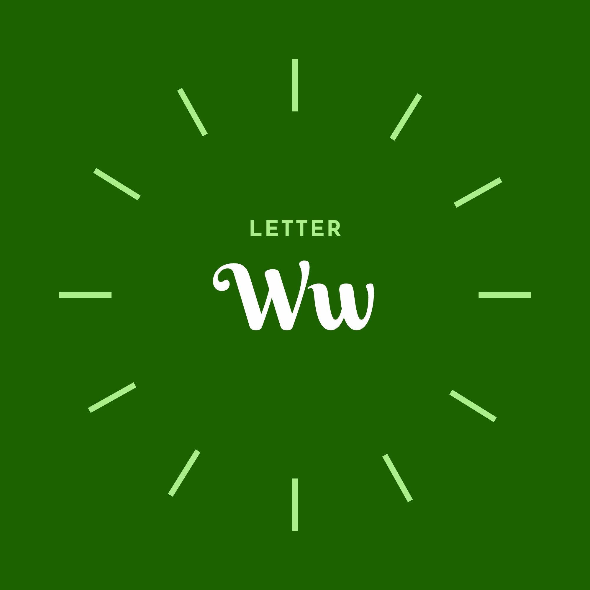 Letter W Clock Lines