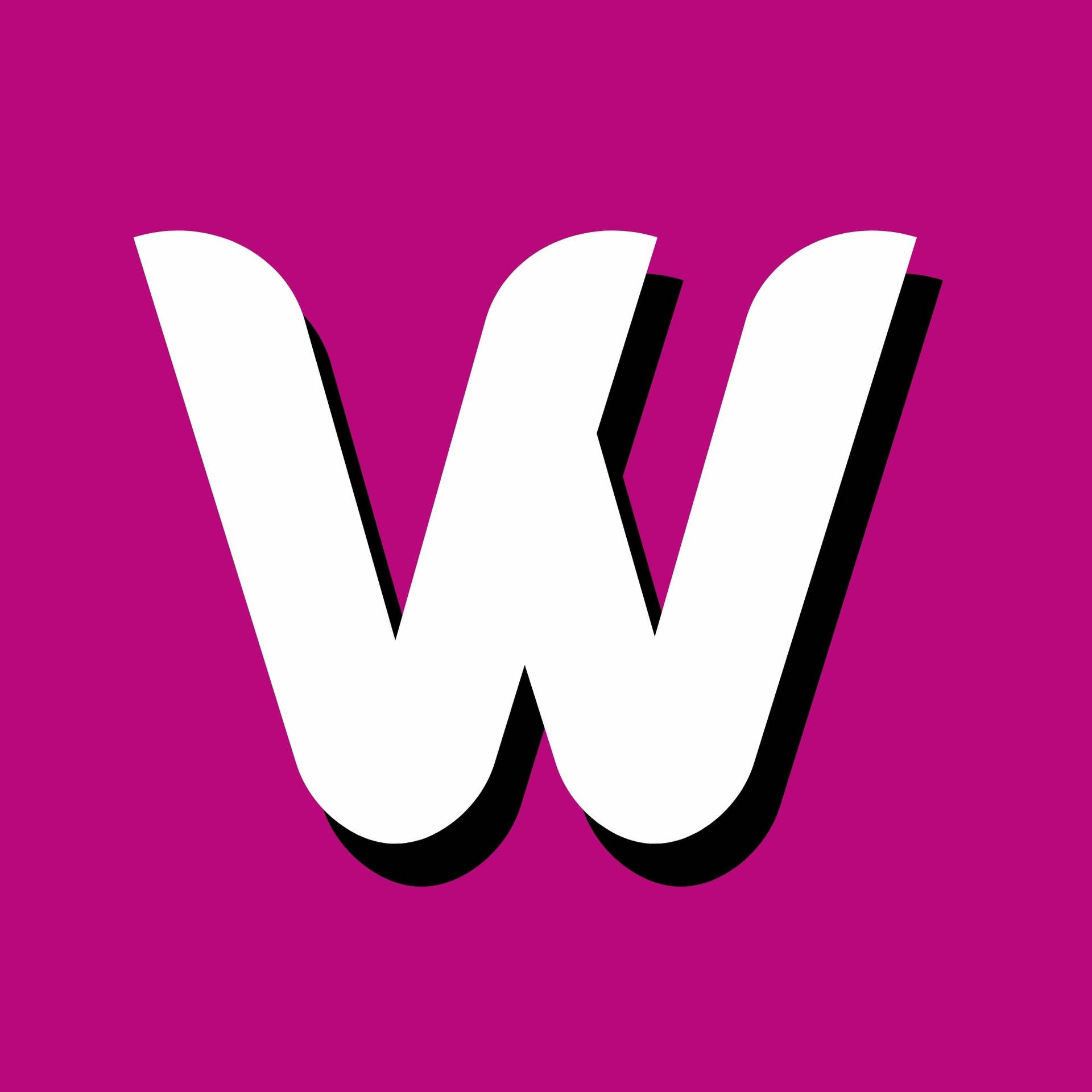 Vibrant Magenta Background Featuring the Letter W Wallpaper
