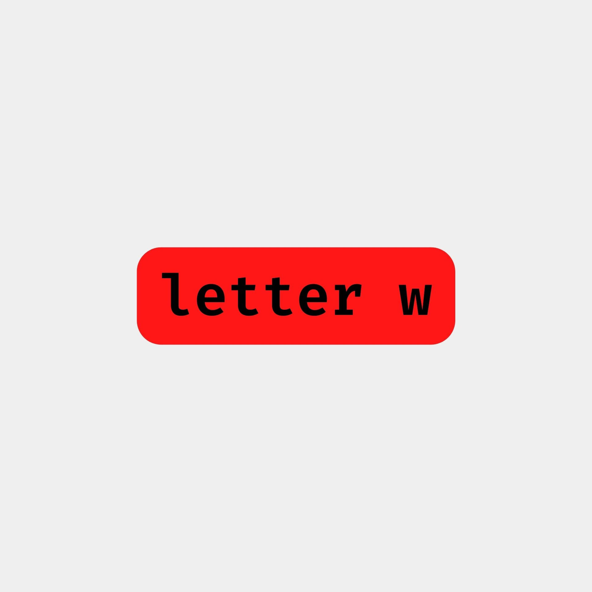 Letter W Red Banner