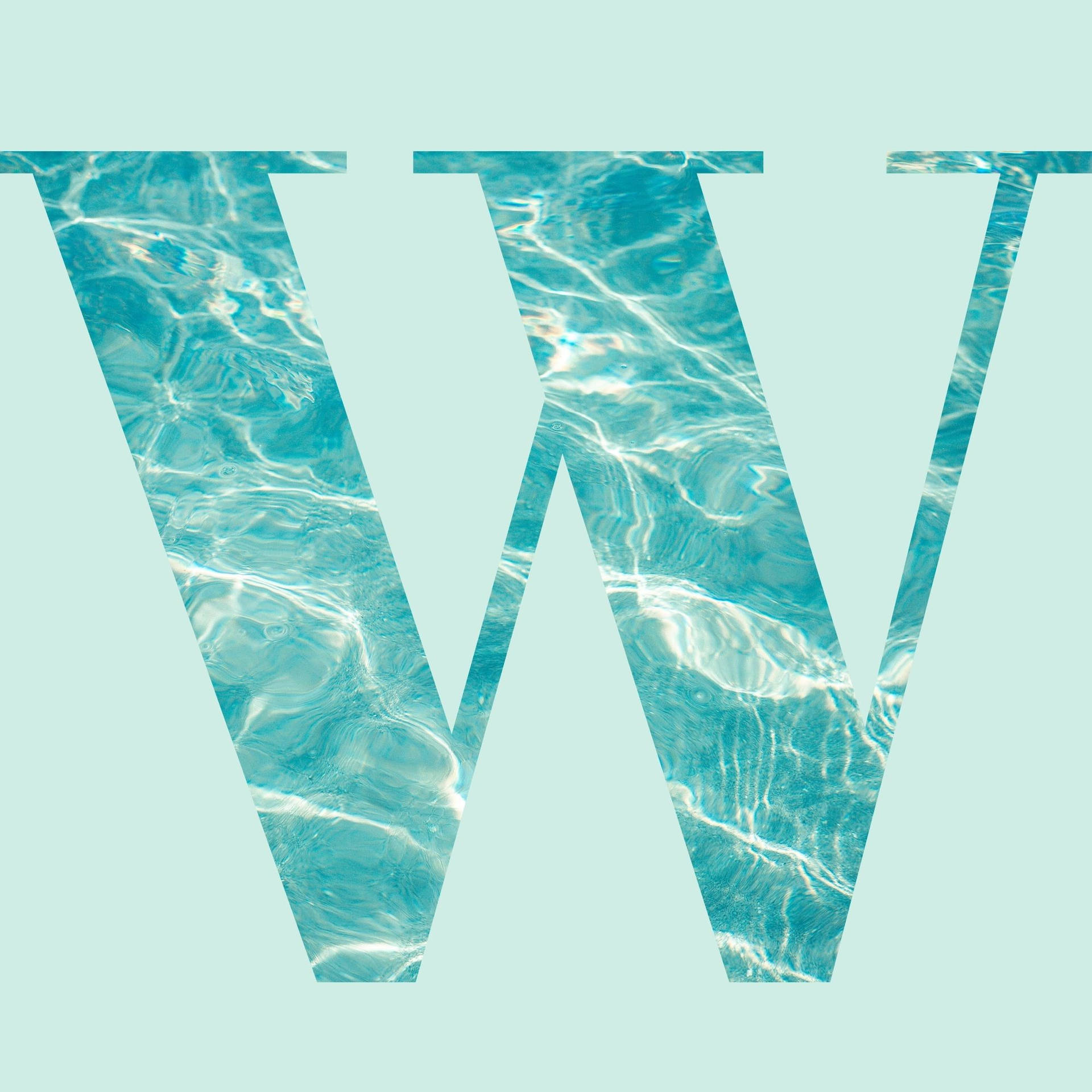 Letter W Water Overlay