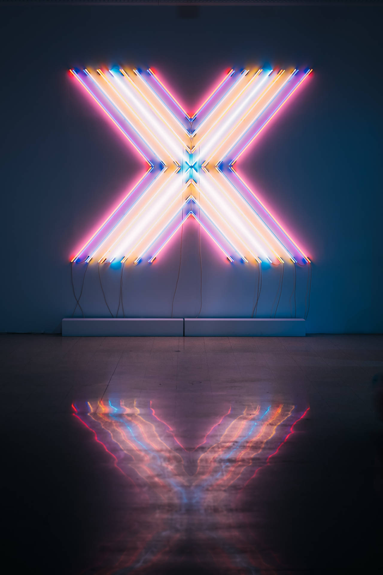 Bogstav X Neonlys Wallpaper