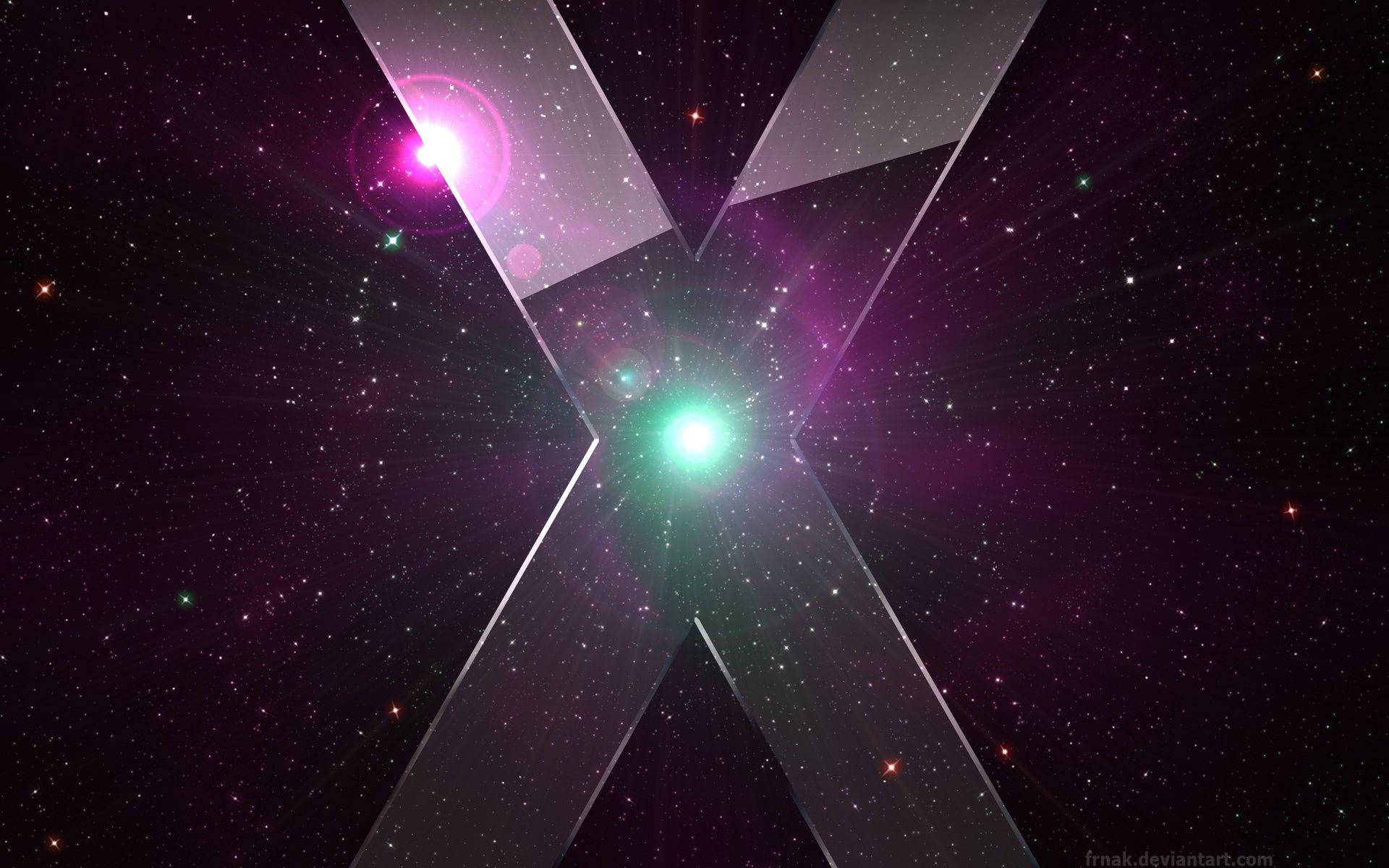 Letter X Outer Space Wallpaper
