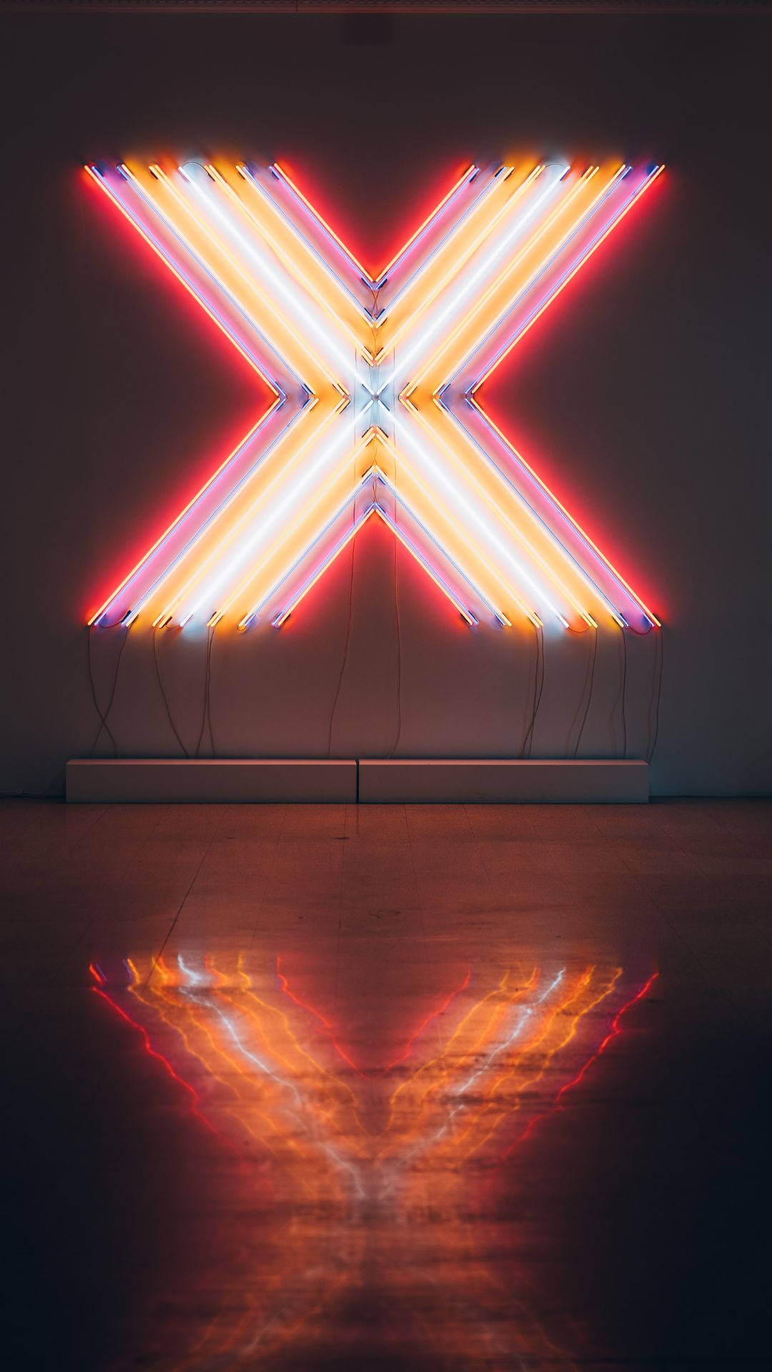 Letter X Signage Neon Phone Wallpaper