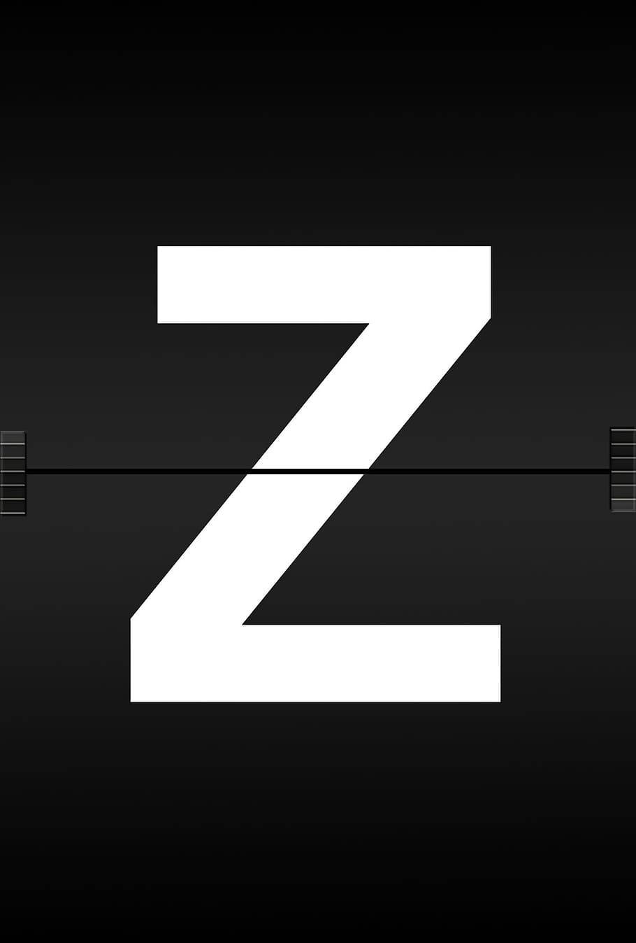 Letter Z In Flip Down Design Wallpaper