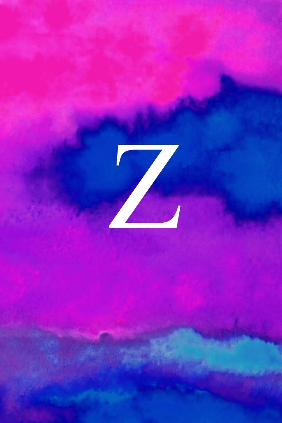 Letter Z Pink And Blue Paint Wallpaper