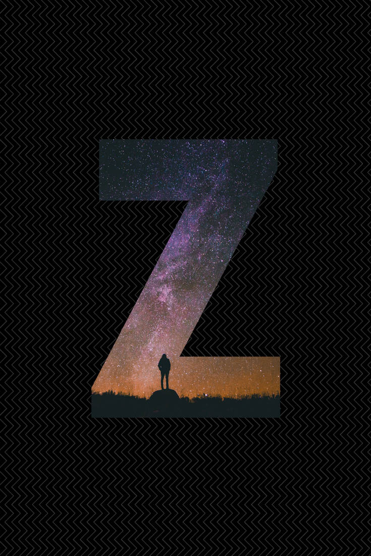 Letter Z With Starry Night Sky Wallpaper