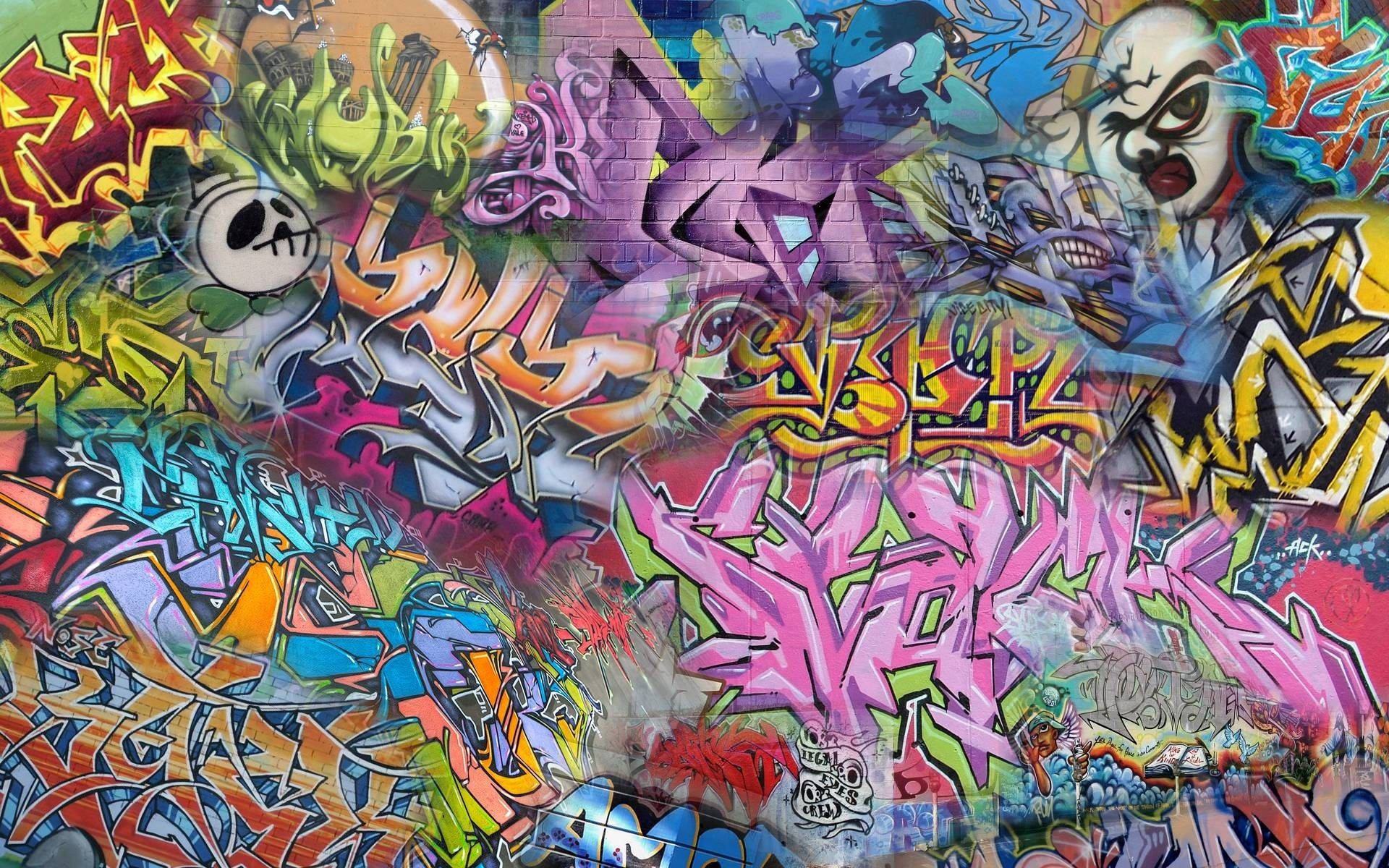 Lettering Mashup Graffiti Laptop Background