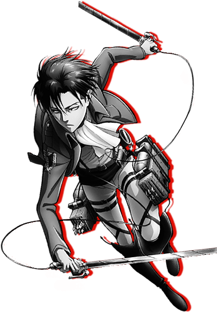 Download Levi Ackerman Action Pose | Wallpapers.com