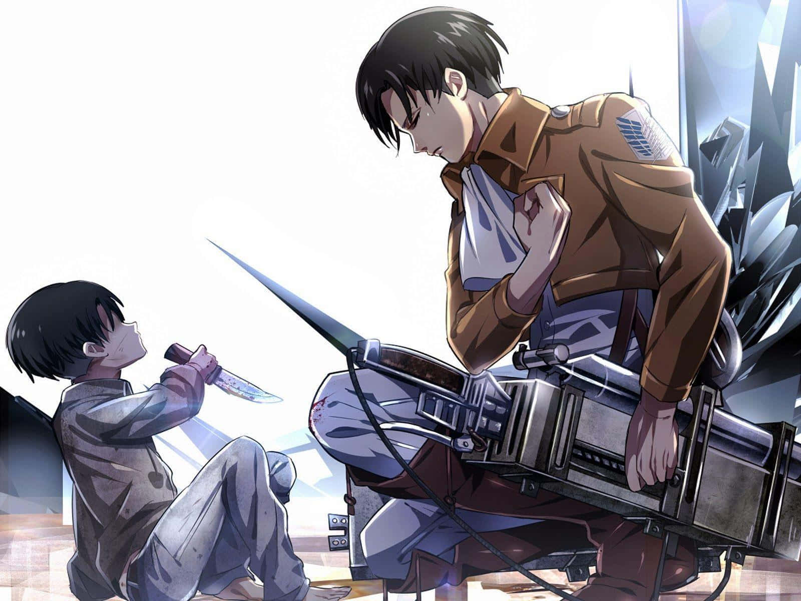 Protegea La Humanidad Con Estilo En Tu Escritorio Con Levi Ackerman. Fondo de pantalla