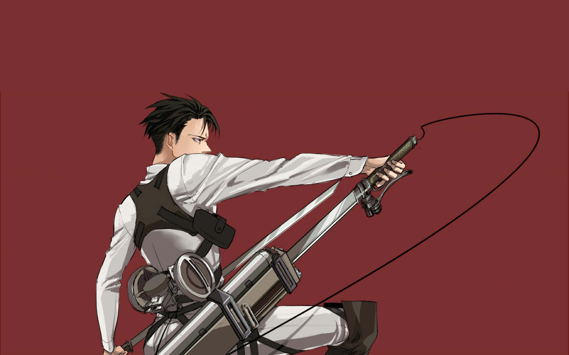 Enhance your desktop with this epic Levi Ackerman wallpaper Wallpaper