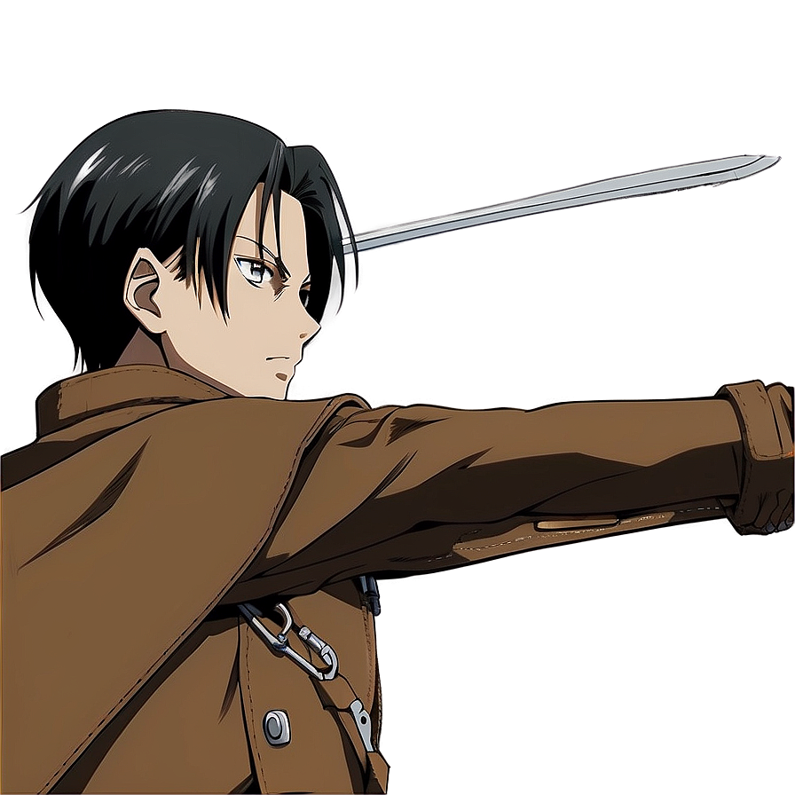 Download Levi Ackerman Holding Blades Png 6 | Wallpapers.com