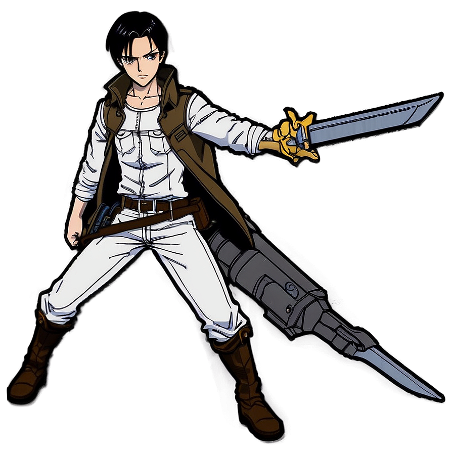 Download Levi Ackerman In Battle Gear Png Hxk43 | Wallpapers.com