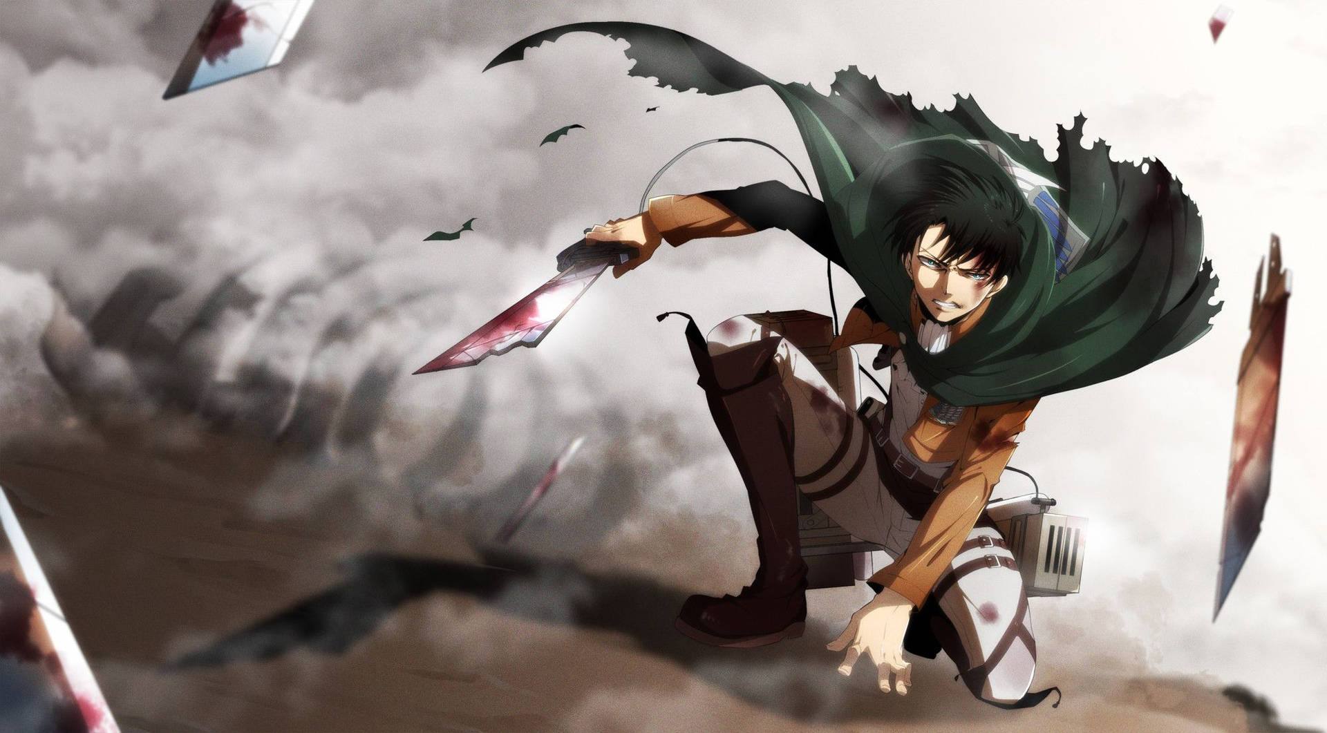 Levi Ackerman - The Iconic Attack On Titan Character Wallpaper