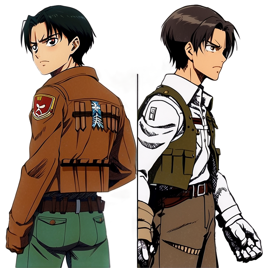 Levi And Eren Yeager Png Vix PNG