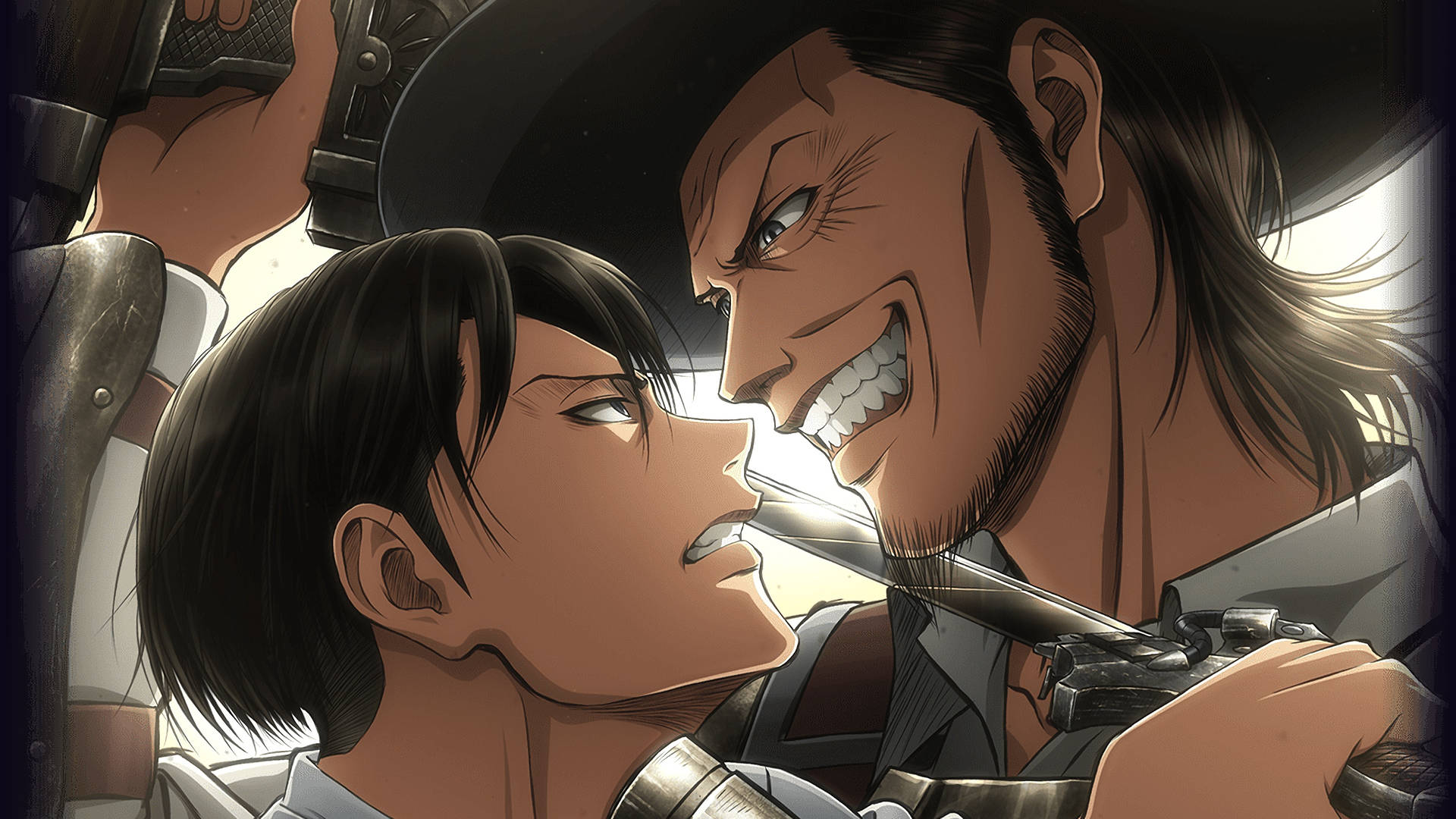 Levi And Kenny Intense Fight 4K Wallpaper