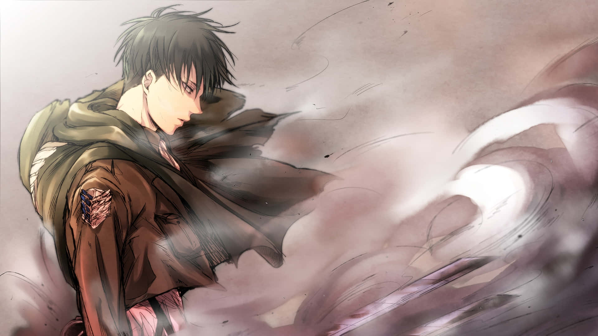 "Brave and Fearless - Levi from Attack on Titan" Wallpaper