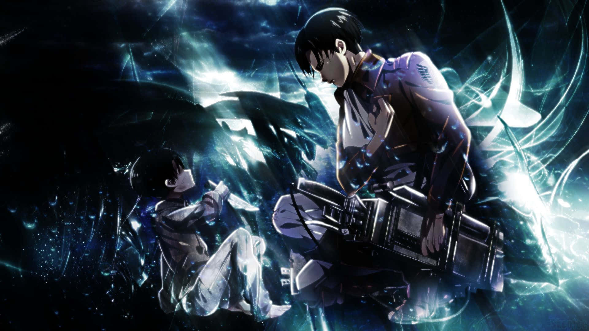 "Levi Ackerman - The Strongest of the Survey Corps" Wallpaper