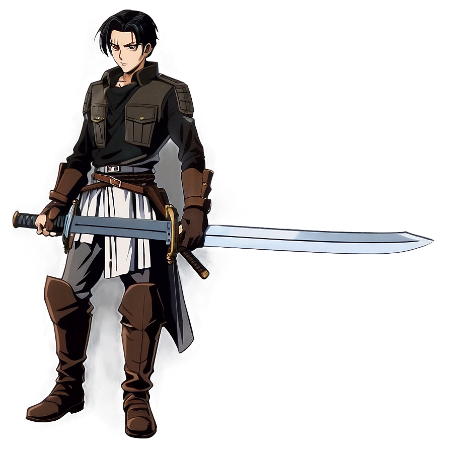 Levi With Swords Png Tal PNG