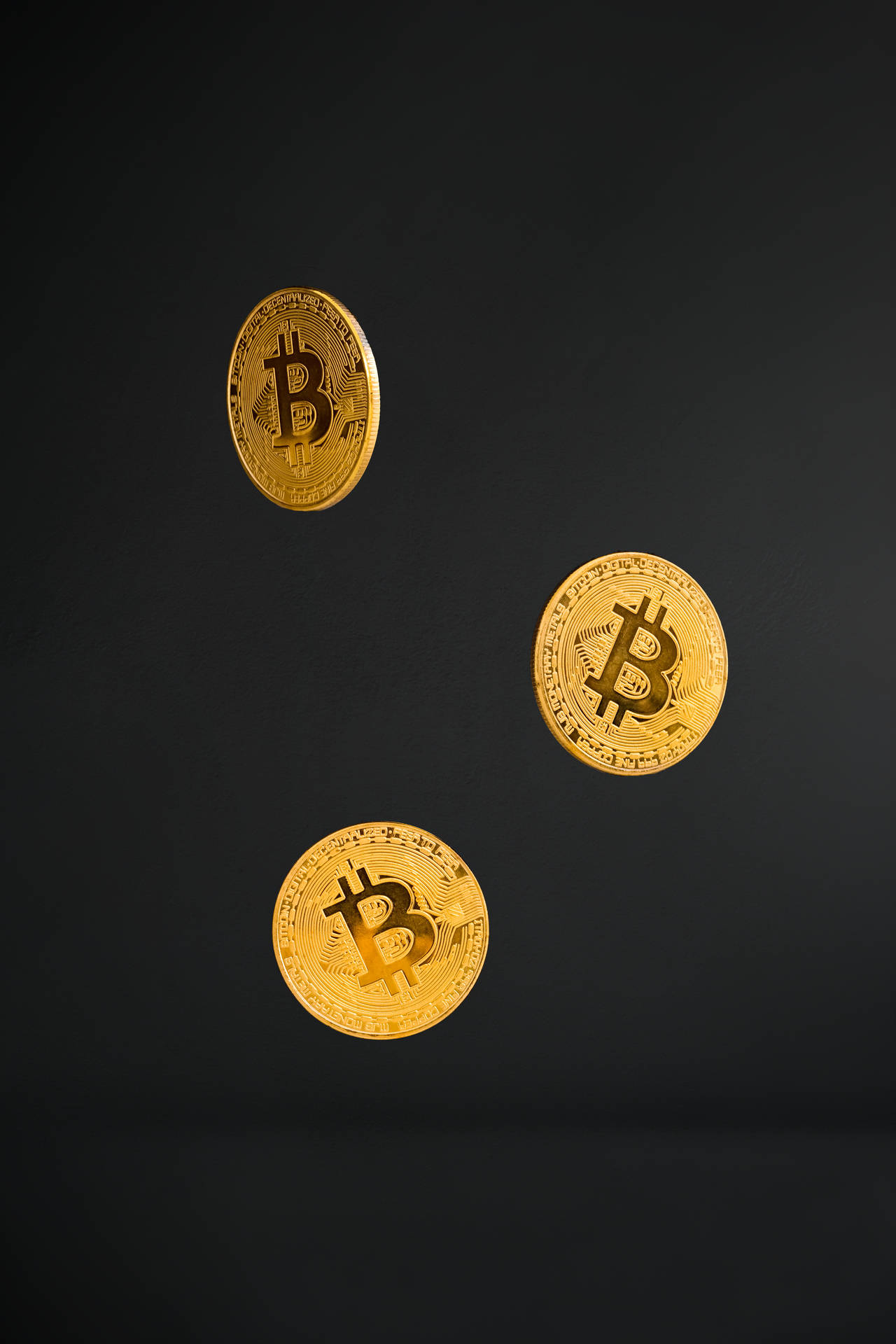 Levitating Gold Cryptocurrency Picture