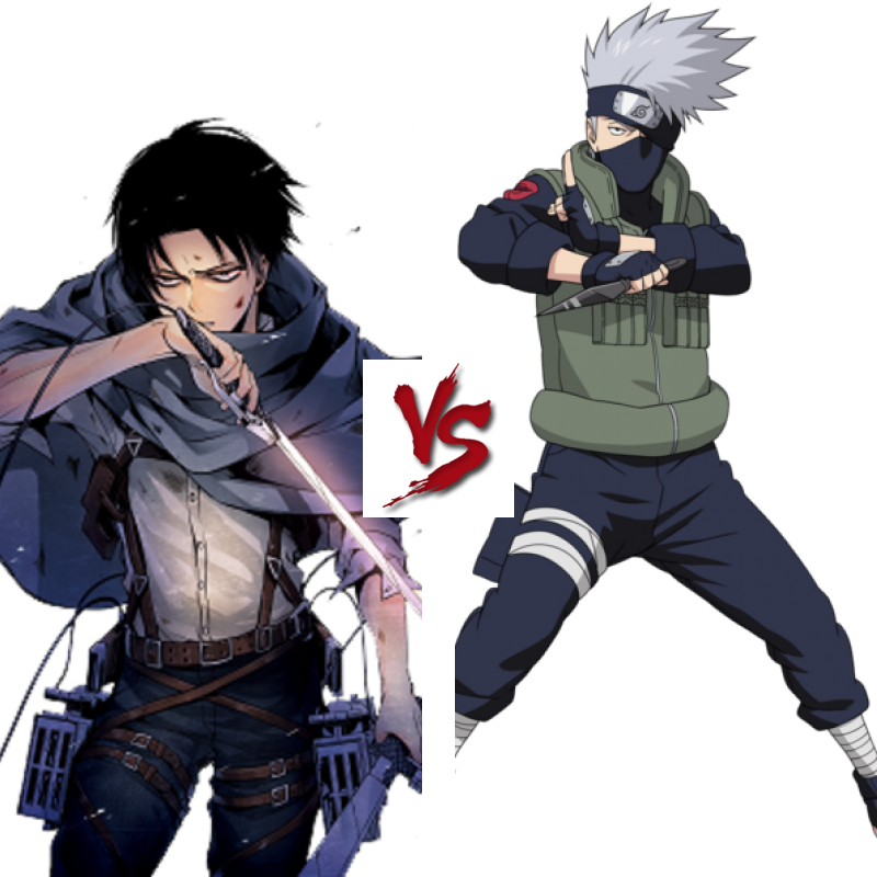 Levivs Kakashi Anime Faceoff PNG