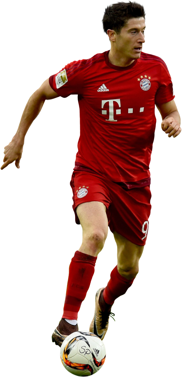 Lewandowskiin Action Bayern Munich PNG