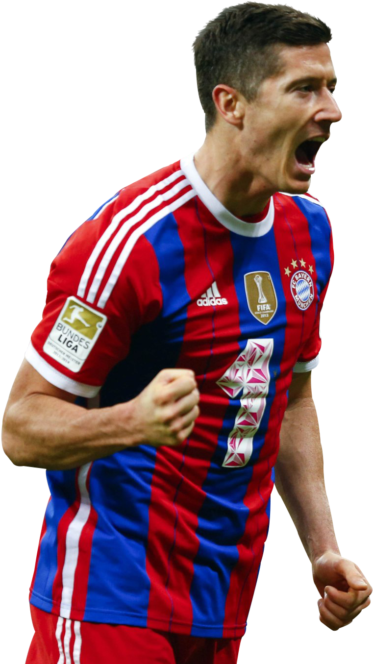 Lewandowskiin Bayern Kit Celebration PNG